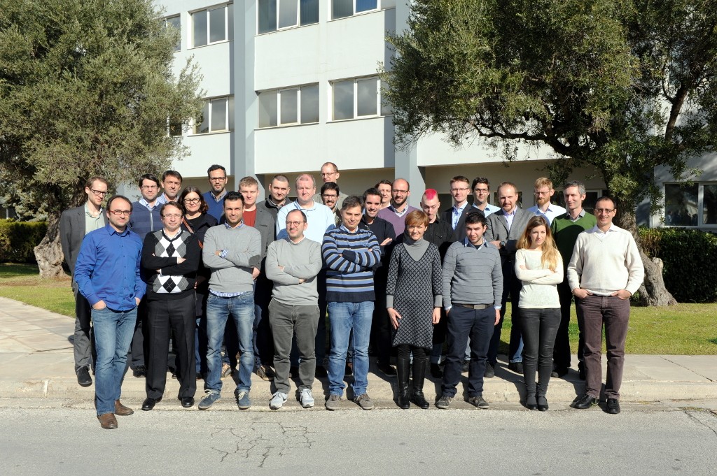 The symbIoTe consortium during the kick-off meeting in Athens, January 2016.
